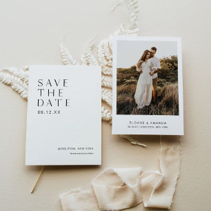 Invitation HARLOW Moderne Minimaliste Photo Enregistrer La Da
