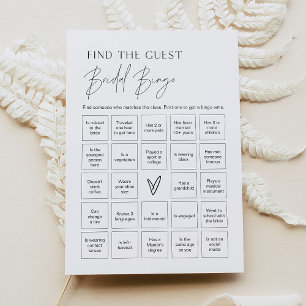 Invitation HARLOW Trouvez l'invité Fête des mariées Bingo Jeu