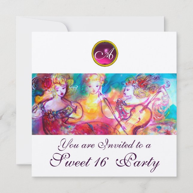 Invitation HARMONIE TRIO PRINTEMPS CONCERT, Sweet 16 Annivers (Devant)