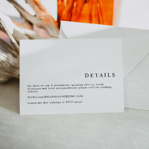 Invitation HARPER Moderne Minimaliste Nettoyer Serif Détails