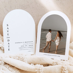 Invitation HARPER moderne simple photo Arché Enregistrer la d