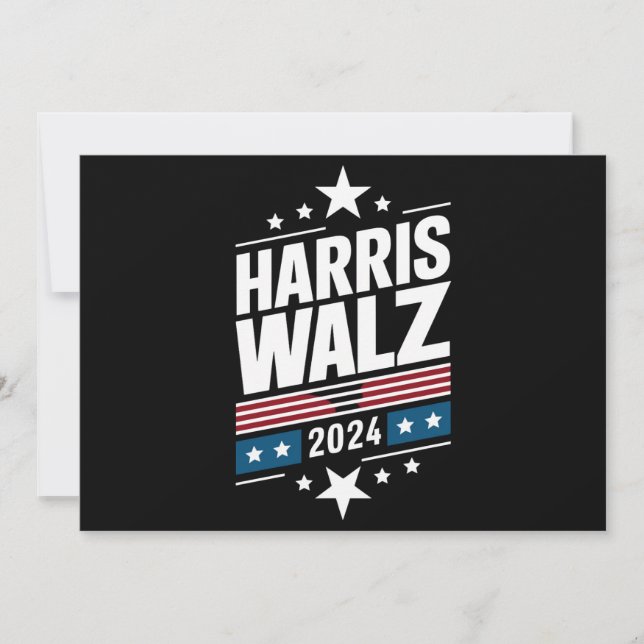 Invitation Harris Waltz 2024 Kamala Harris Tim Waltz 2024 (Devant)