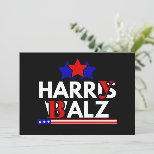Invitation Harris Walz 24 Harry Balz 2024 Mème Démocrates (Debout devant)