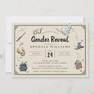 Invitation Harry Potter   Baby shower de révélation de genre