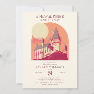 Invitation Harry Potter Baby shower fille Hogwarts