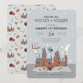 Invitation Harry Potter | Château de Hogwarts 1er anniversair