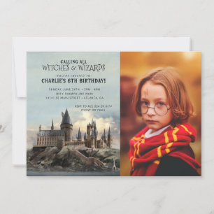 Invitation Harry Potter   Château de Hogwarts Anniversaire - 