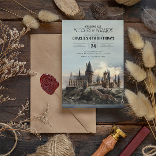 Invitation Harry Potter   Château de Hogwarts Anniversaire