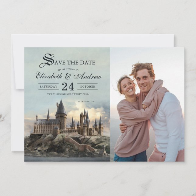 Invitation Harry Potter | Château de Poudlard Save the Date (Devant)