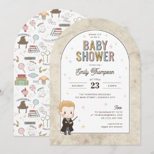 Invitation Harry Potter Chibi Draco Malfoy Wizard Fête Prénat