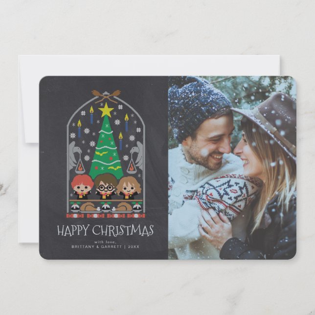 Invitation HARRY POTTER™ Cross-Stitch Holiday (Devant)