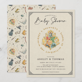 Invitation Harry Potter | Fête de Naissance Blason de Poudlar