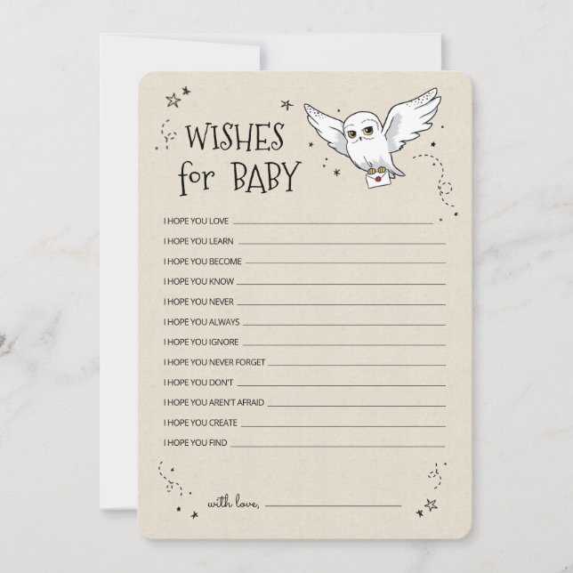 Invitation Harry Potter - Hedwig | Vœux pour Bébé (Devant)