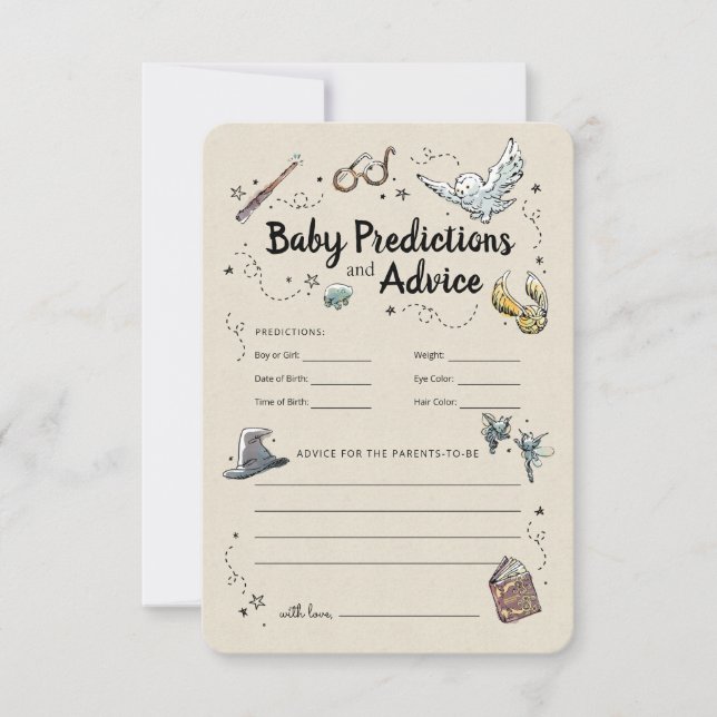 Invitation Harry Potter - Prédictions et Conseils pour Bébé (Devant)