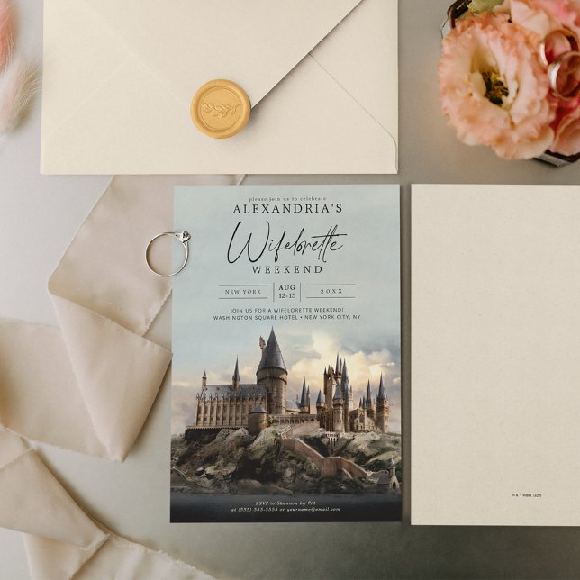 Invitation Harry Potter | Wifelorette Bachelorette Party Invi (Invitation on table)