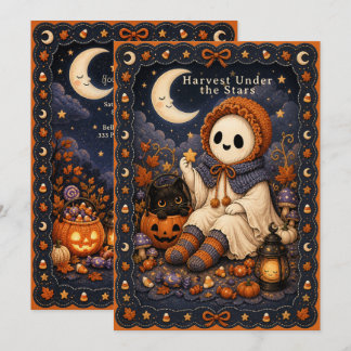 Invitation Harvest Under the Stars Trunk or Treat Halloween