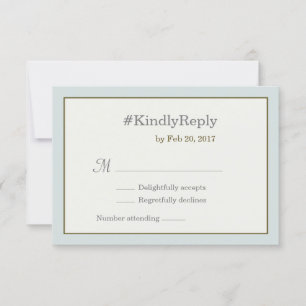Invitation # hashtag personnalisées mariage gris or bleu rsvp