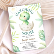 Hatching Bientôt Dinosaur Baby shower mignon bébé