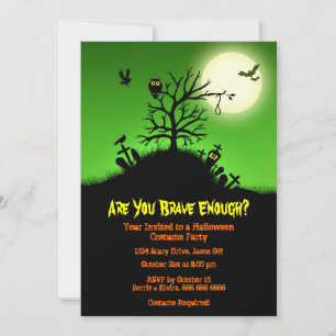 Invitation Hauned Grave Yard Halloween Party