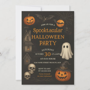 Invitation Hauned House Spooktacular Halloween