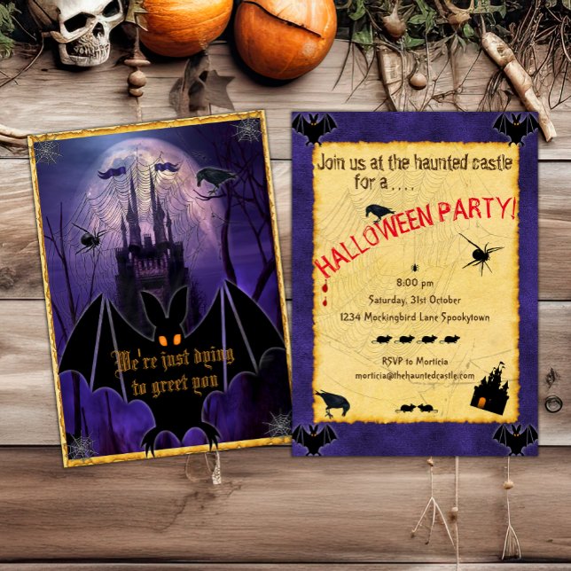 Invitation Haunted Castle Halloween (Créateur téléchargé)