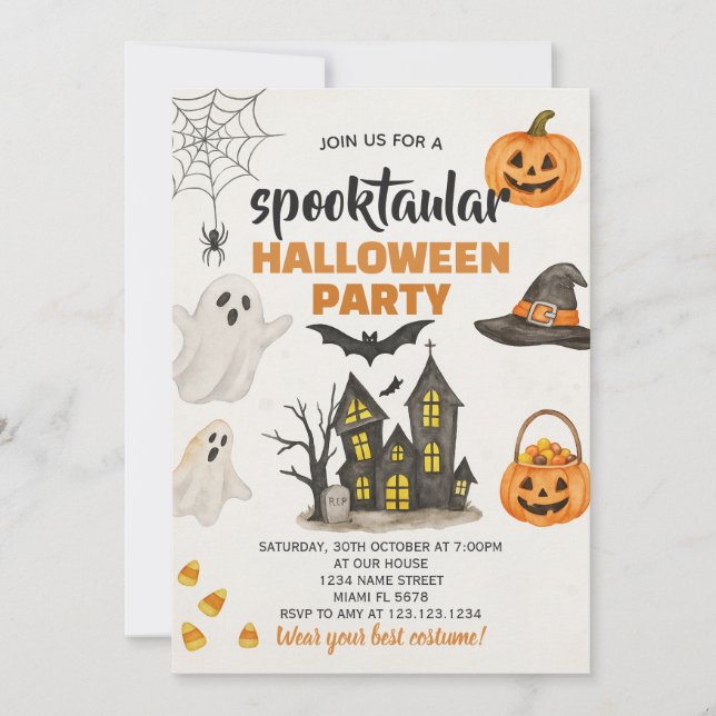 Invitation Haunted Halloween Celebration (Devant)