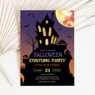 Invitation Haunted Halloween Costume Party