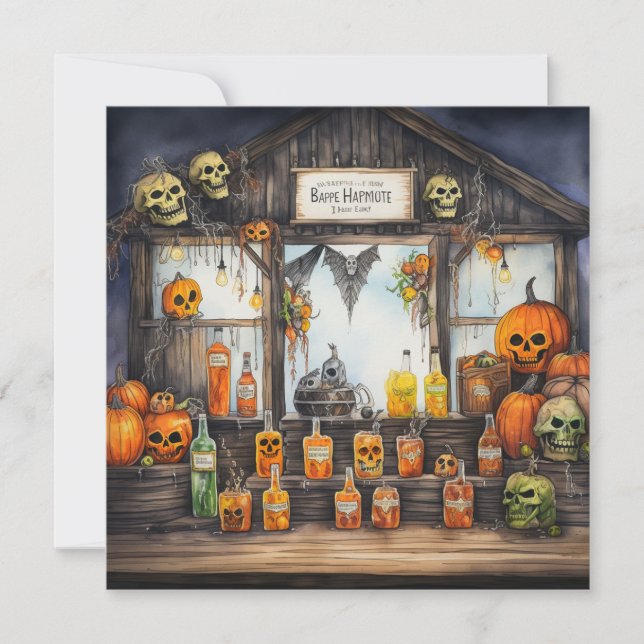 Invitation 👻 🍺 "Haunted Hops & Hors d'oeuvres" 🍺 👻 (Devant)