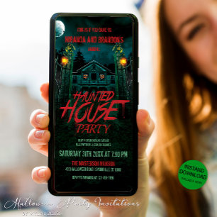 Invitation Haunted House Digital Halloween Party