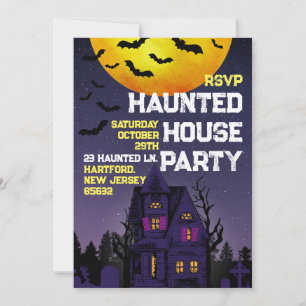 Invitation Haunted House Fête Nuit Heure Adulte Halloween