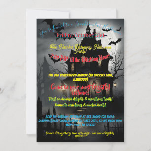 Invitation Haunted House Halloween