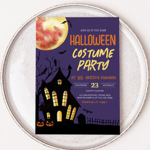Invitation Haunted House Halloween Costume Party