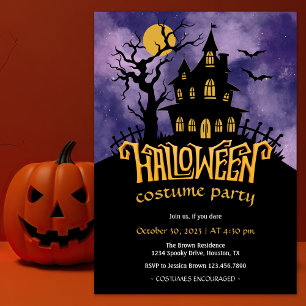 Invitation Haunted House Halloween Costume Party