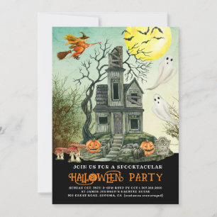 Invitation Haunted House Kids Halloween Party