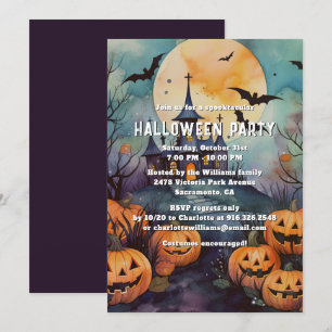 Invitation Haunted Mansion Jack O’Lanterns Fête d’Halloween