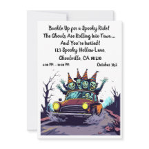 Invitation Haunted Road Trip Halloween