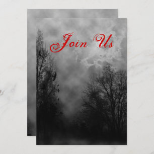 Invitation Haunted Sky Custom Halloween Modèle d'invitation