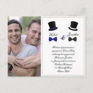 Invitation Haut-Cravates et   Mariages gays Fiançailles