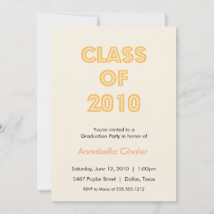 Invitation haut de l'invitation de graduation de classe {oran