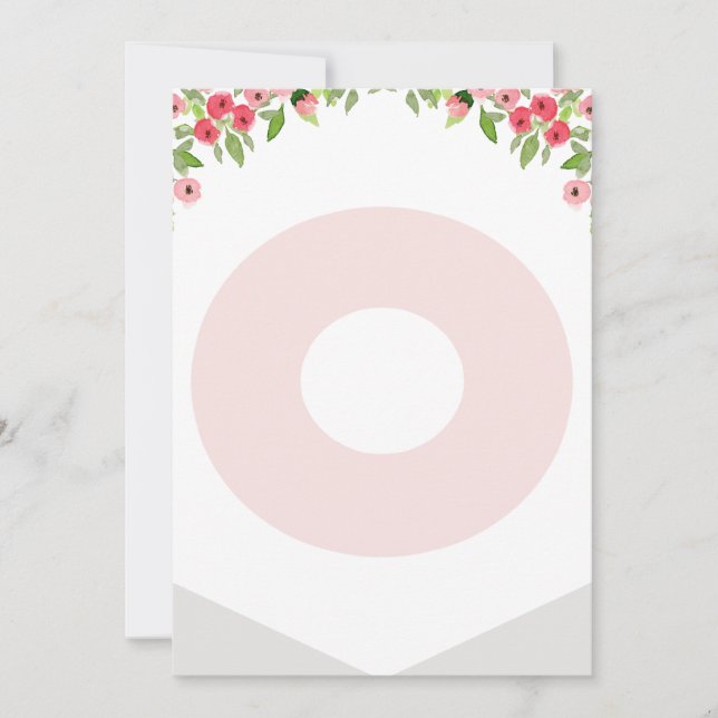 Invitation Haute Chaise 1er Anniversaire Bannière forêt Lettr (Devant)