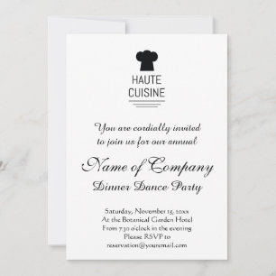 Invitation Haute Cuisine gastronomique française