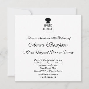 Invitation Haute Cuisine gastronomique française