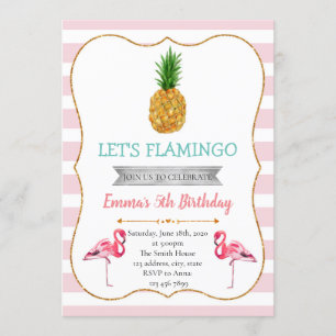 Invitation Hawaï à l'anniversaire de Luau