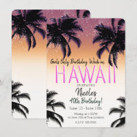Hawaii île hawaïenne fête d'anniversaire des fille