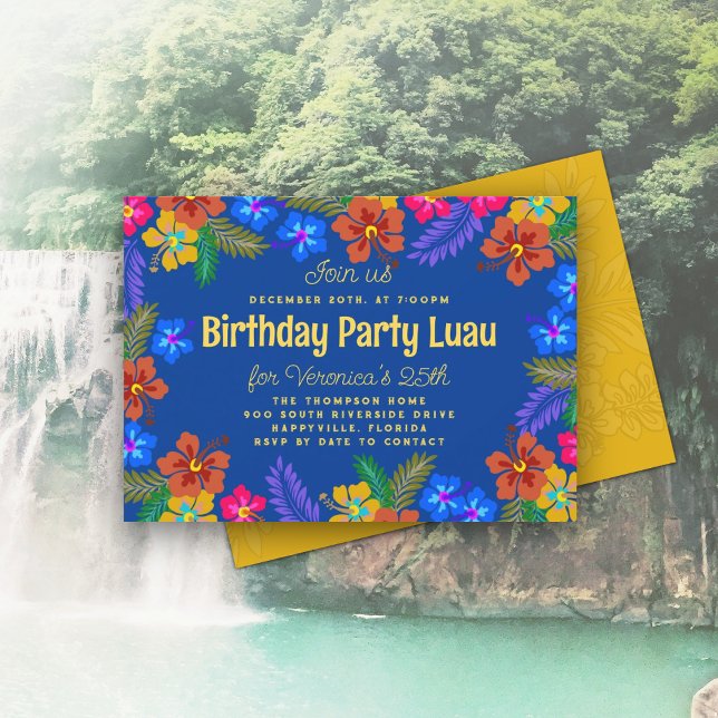 Invitation Hawaii Luau fête d'anniversaire (Créateur téléchargé)