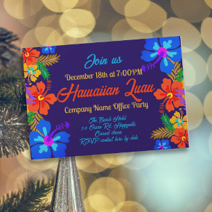 Invitation Hawaii Luau Fête Hibiscus frontière