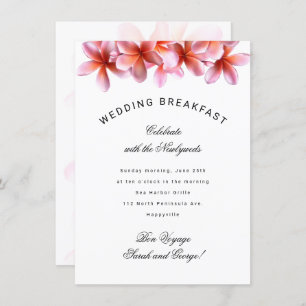 Invitation Hawaiian Plumeria Mariage Petit déjeuner Invitatio