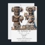 Invitation Hawaiian Polynésien Tiki Bride et Mariage de chamb<br><div class="desc">Remplir avec vos informations.</div>