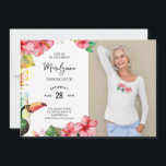 Invitation Hawaiian Tropical 50th Birthday Photo<br><div class="desc">Créez votre propre invitation à la fête d'anniversaire ! Personnalisez ce design avec votre propre texte. Vous pouvez customiser cette conception en sélectionnant le lien "customiser plus loin" si vous le souhaitez.</div>