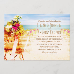 Invitation Hawaiian Tropical Rustic Beach Mariage à thème